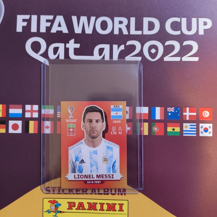 Cromo Lionel Messi World Cup Qatar 2022 Edition Orange