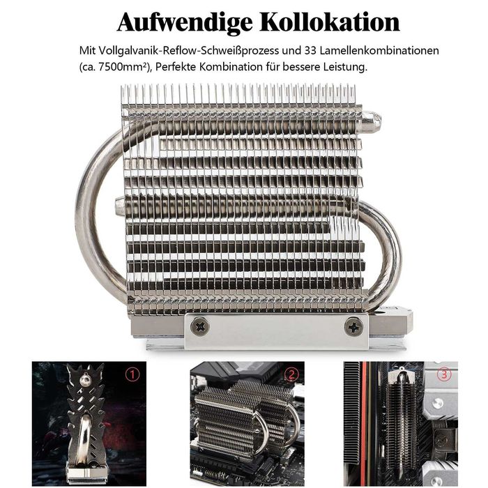 Radiator chłodzenie SSD M.2 aluminiowy dual heatpipe 75 000 mm² 832