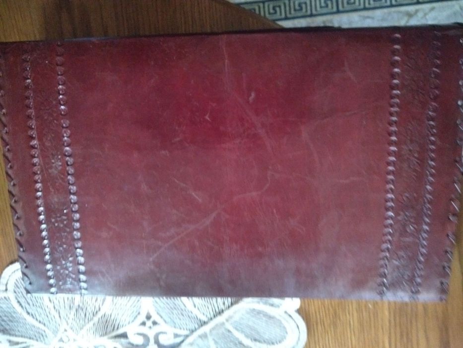 Эксклюзивный подарочный альбом для фото, тисненная кожа, орнамент