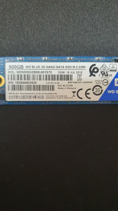 Disco Rigido  WD Blue SSD M.2 500GB