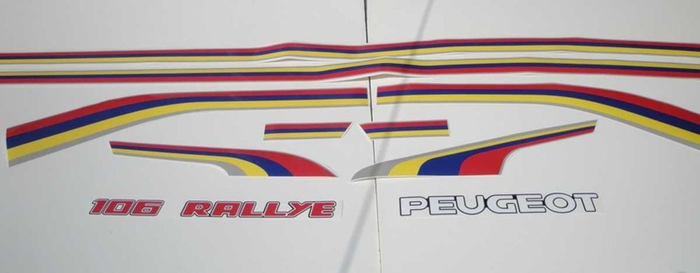 Autocolantes Peugeot 106 rallye serie 2 Mk2 e R2 e serie 1 MK1 S1