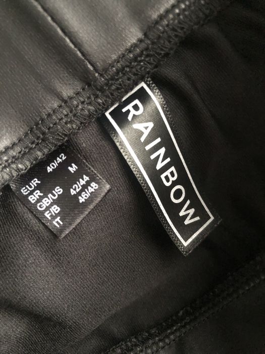 Legginsy z eko-skóry RAINBOW – Rozmiar M jak nowe