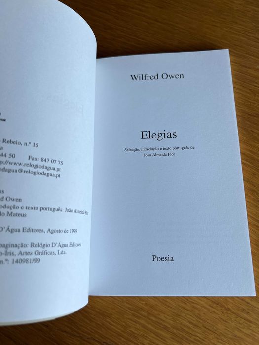 ELEGIAS    Wilfred Owen