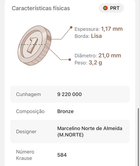 Moeda portuguesa de XX centavos