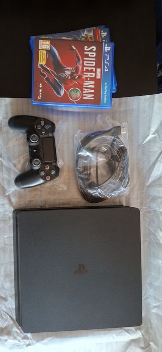 PS4 Slim 500GB + 2 Comandos + 3 Jogos | Excelente Estado