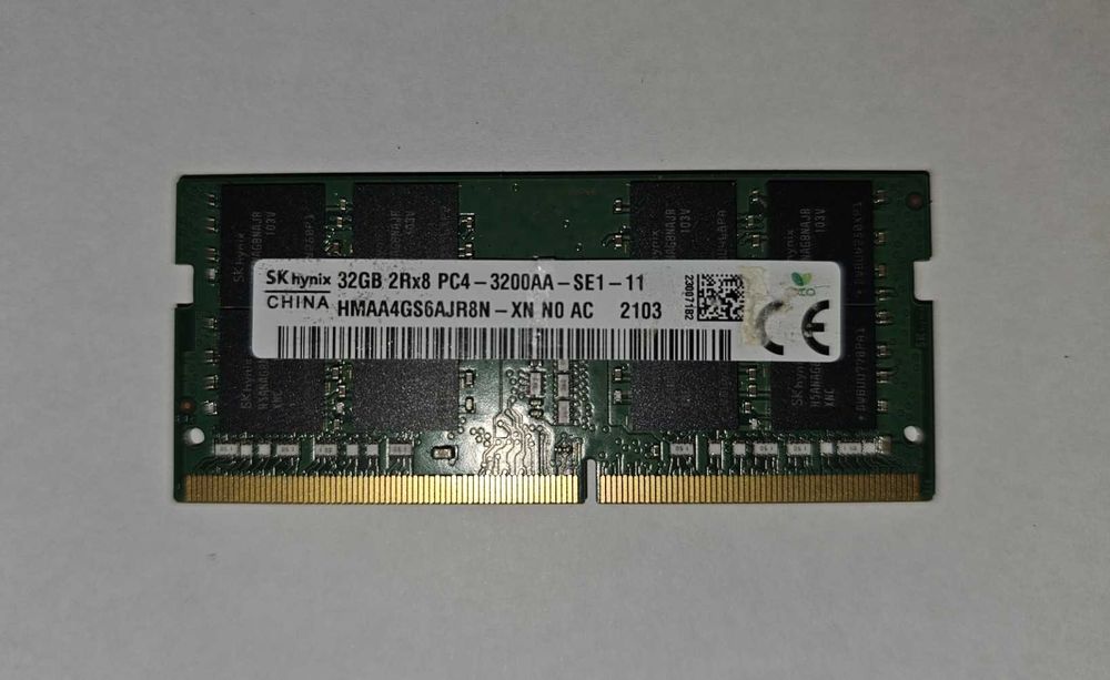 Memória RAM SODIMM 32Gb DDR4 SK Hynix 3200MHz para Portátil