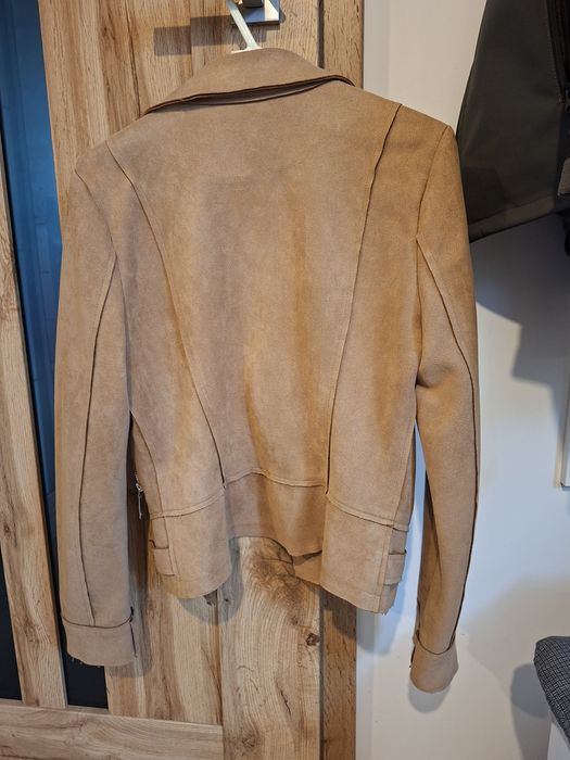 Kurtka przejsciowa romoneska imitacja zamszu S