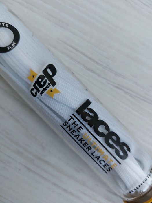 Білі шнурки Crep Protect Laces (Flat White)