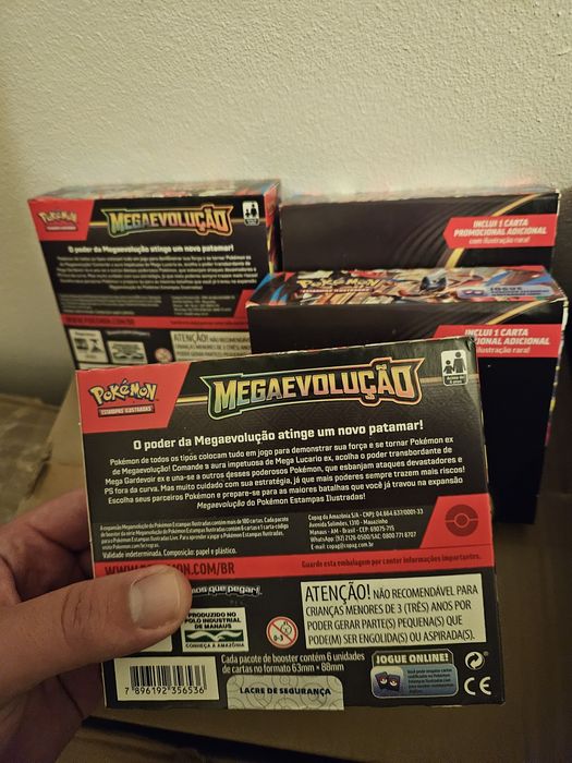 4x Pokemon booster box mega evolution sealed portuguese. Factory sealed.   Includes promos