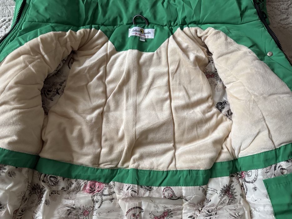 Зимова дитяча подовжена куртка пальто на дівчинку 140-164