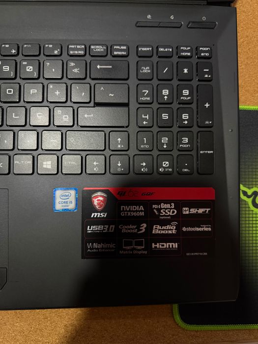 Portátil pc msi i5