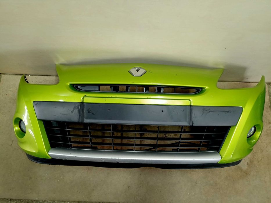 Renault Clio 3 III FL lift zderzak przód przedni zielony kompletny 195