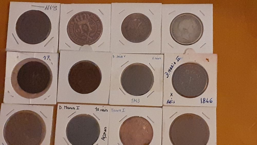 Moeda de 10 Reis 1750 Rei D José I em Cobre Monarquia