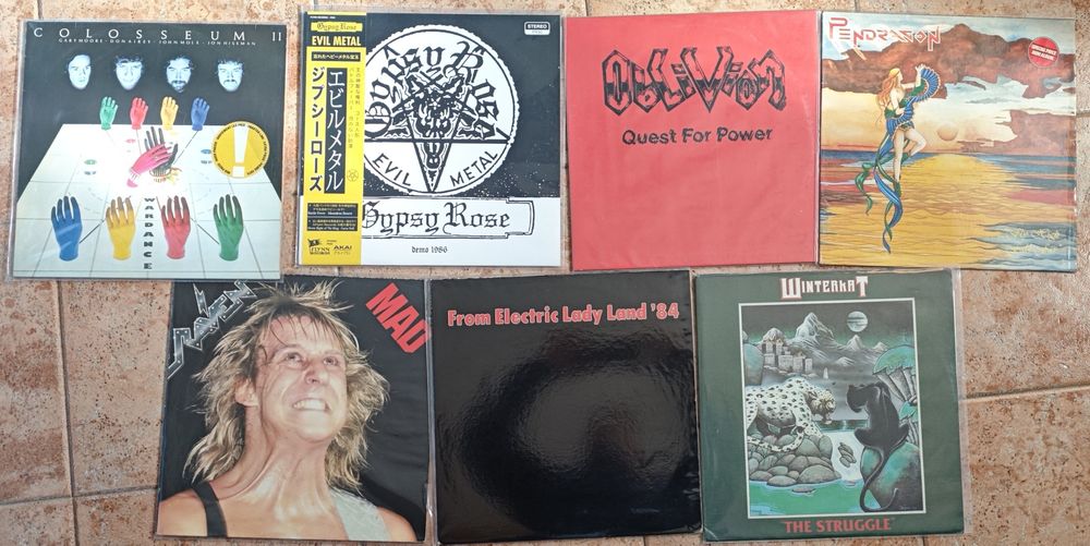 vários discos vinil lps Hard Rock heavy metal Thrash