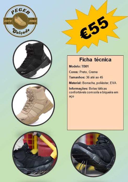 Sapatilhas e Botas táticas