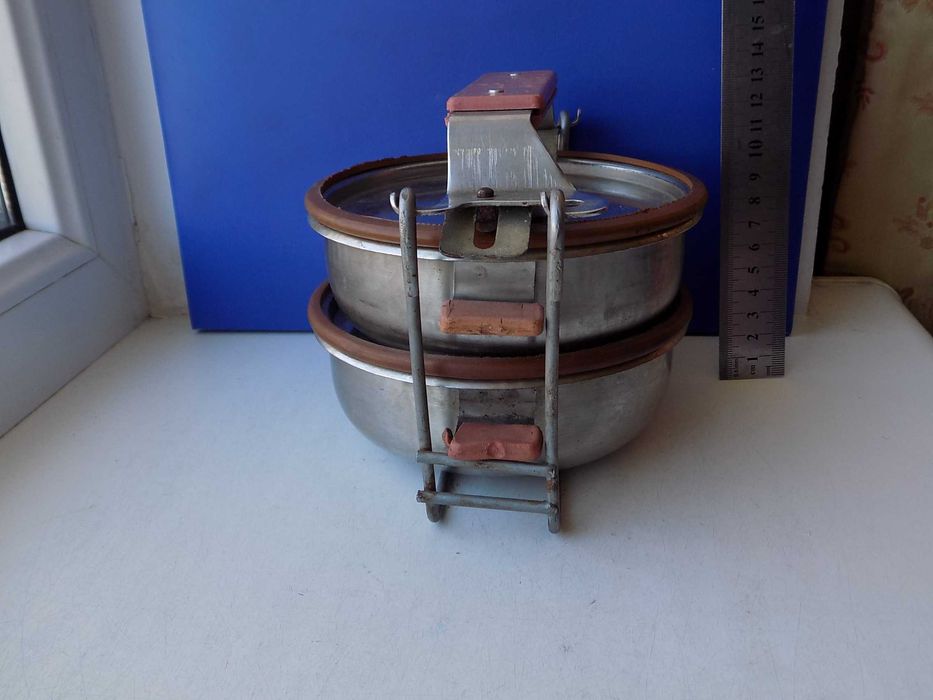 Контейнер пищевой из нержавеющей стали из 2 судков толстая нержавейка