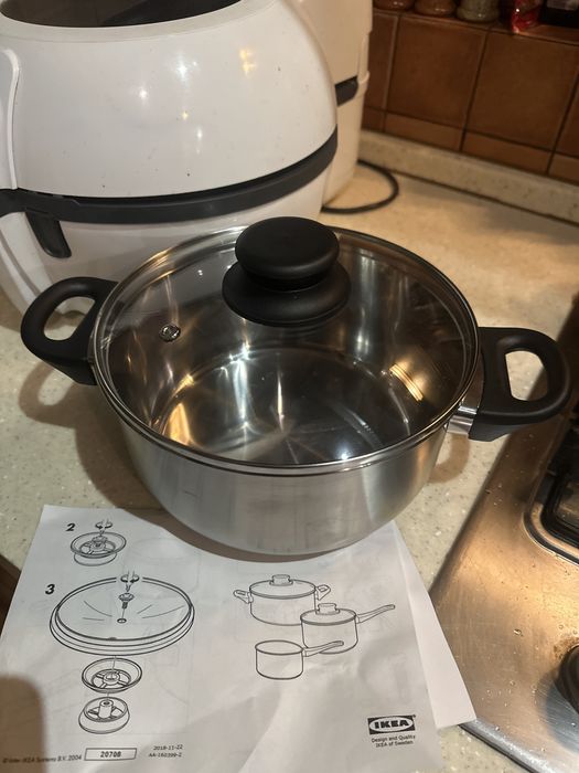 Кастрюля ковшик ikea з нержавійки металева 2.8 літри