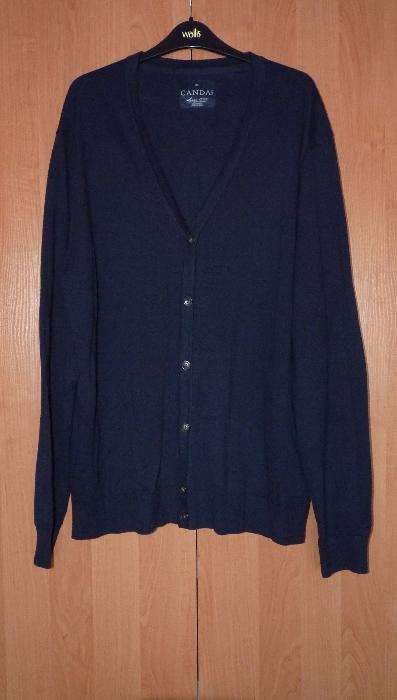 Męski granatowy rozpinany sweter kardigan C&A Nowy