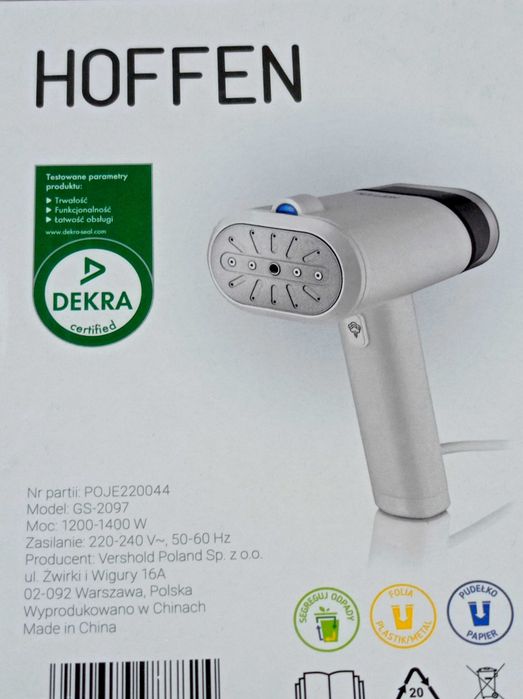 Паровой паровий утюг парова праска отпариватель Hoffen GS 2097