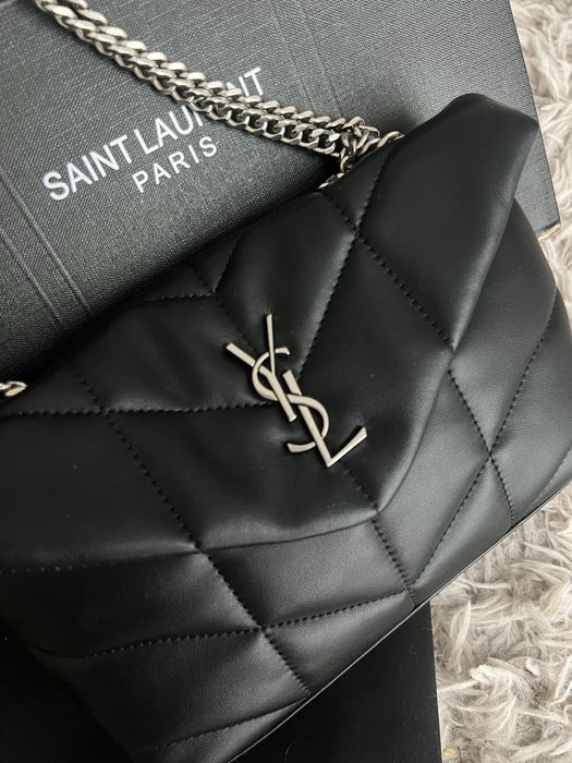 Na prezent Saint Laurent YSL Lou Lou czarna pikowana torebka