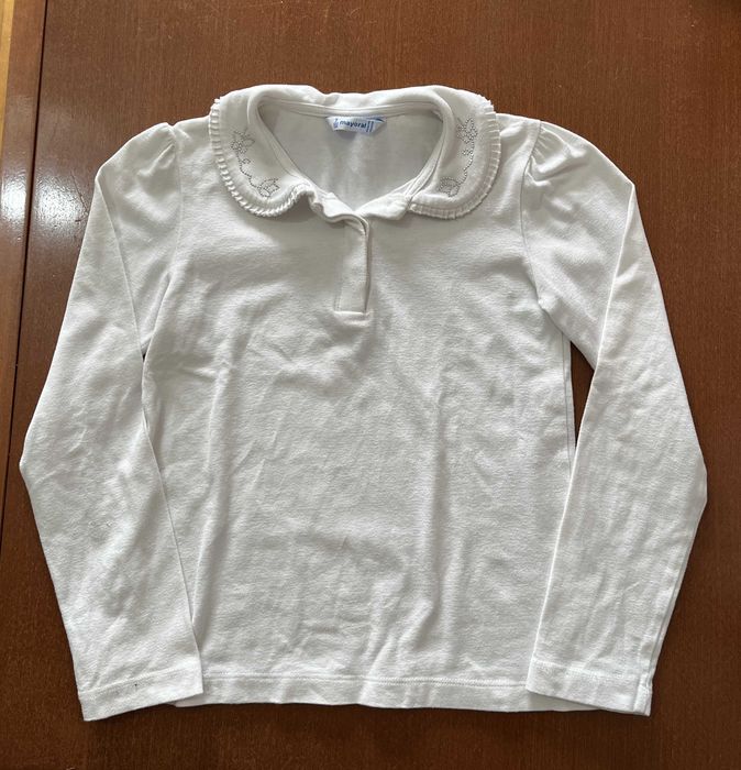 Mayoral - Camisola Branca Menina Bebe 6M