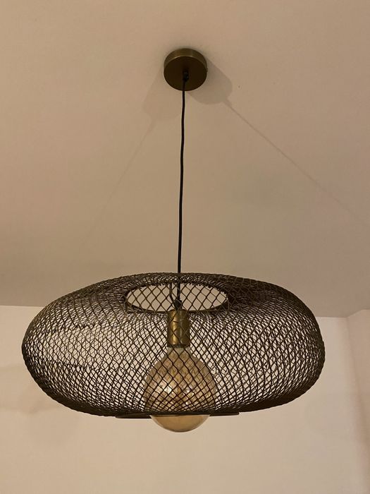 Lampa stare złoto metalowa siatka Belldeco