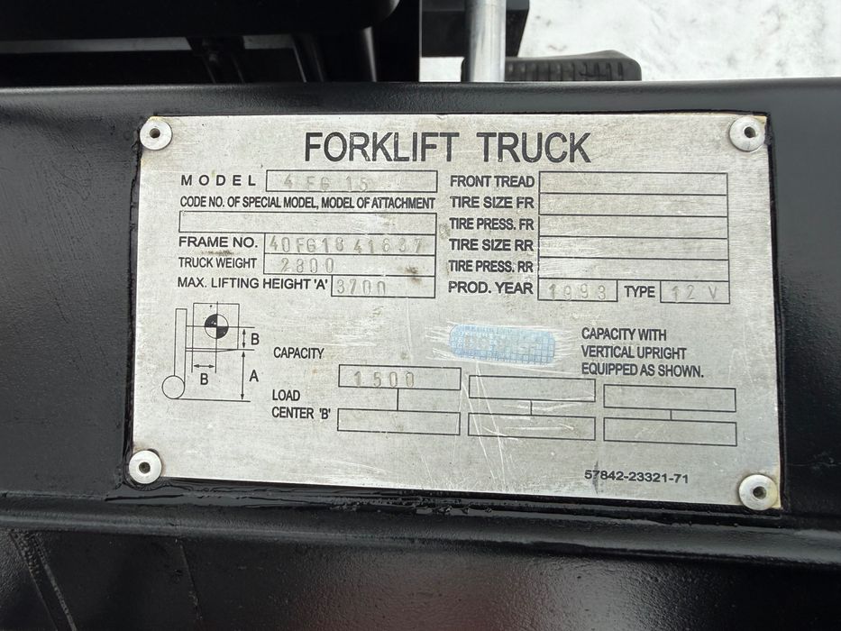 wózek widłowy TOYOTA 4FG15