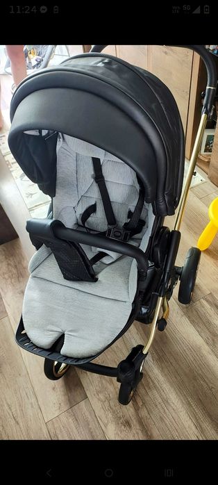 Wózek Junama Diamond Fluo Line 2w1 + spacerówka, pokrowiec, śpiworek lanila