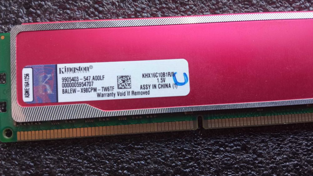 Оперативная память Kingston HYPERX, 8GB-DDR3-1600Mhz