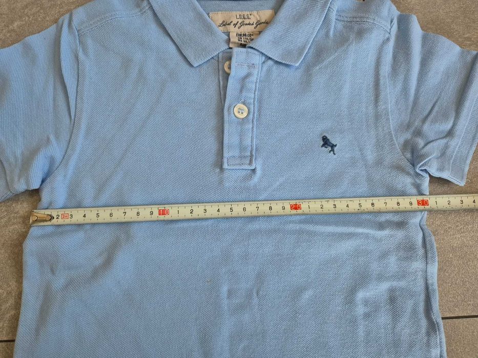 Zestaw 2x koszulka polo H&M 98 104 biała błękitna jak nowa bluzka