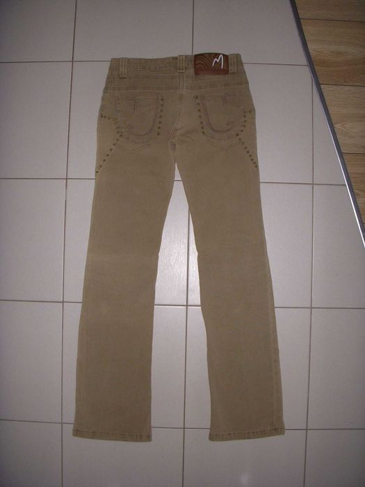 Spodnie jeansowe khaki biodrówki 36 S