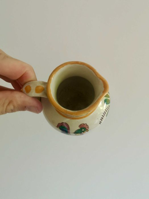 Small hand-painted pitcher / creamer – Viúva Lamego Rooster64585890215682123