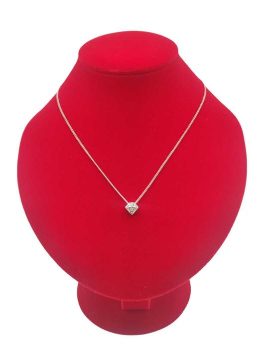 Łańcuszek z celebrytką w kształcie diamentu | 2,56g | dł. 43,5cm