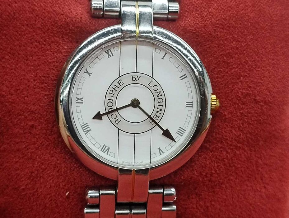 Ciekawy Zegarek Longines & Rodolphe Ref 752817 model stal Vintage Swiss