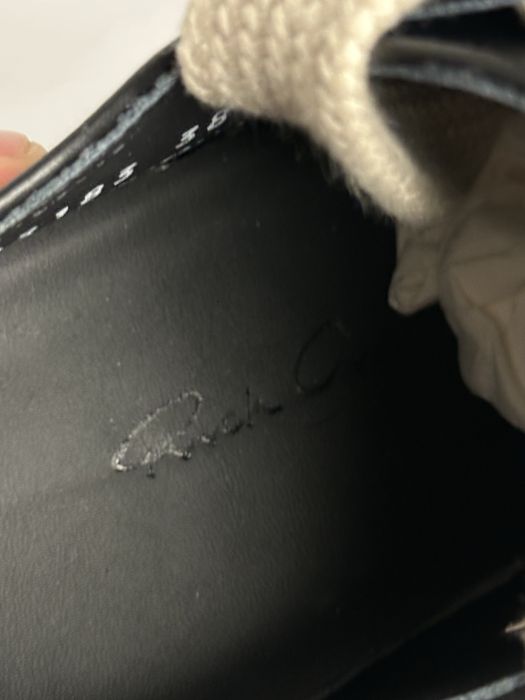 Rick Owens leather ramones jumbo lace laces кожаные opium archive 38