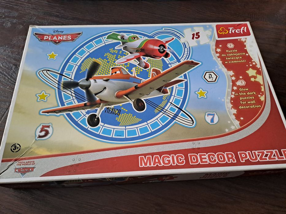 PUZZLE trefl PLANES samoloty DISNEY duże puzzle ŚWIECĄCE