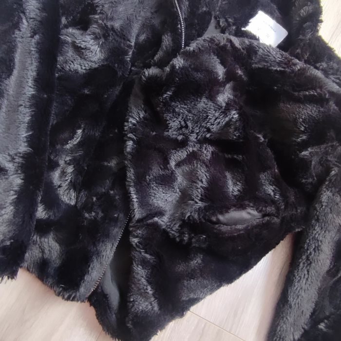 Чорна шуба шубка Pull&Bear