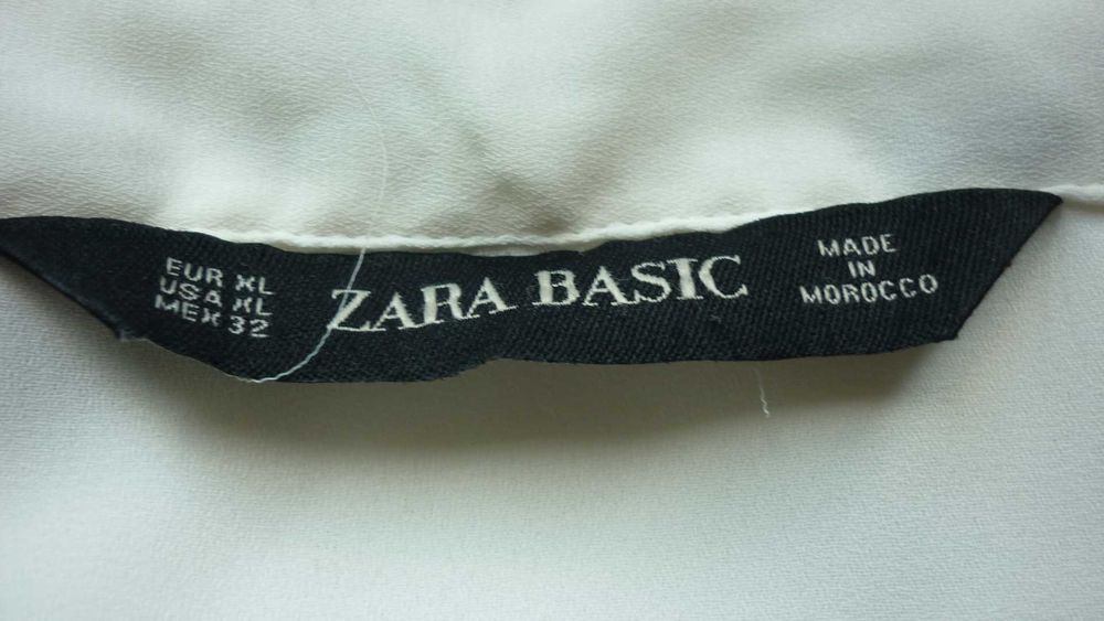 Zara -elegancka bluzka  ecru  r; XL