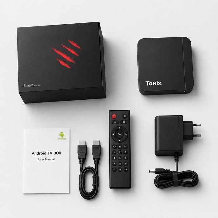Smart TV Box (Смарт ТВ приставка) Tanix 4/32GB / Андроид приставка для телевизора / Android 11