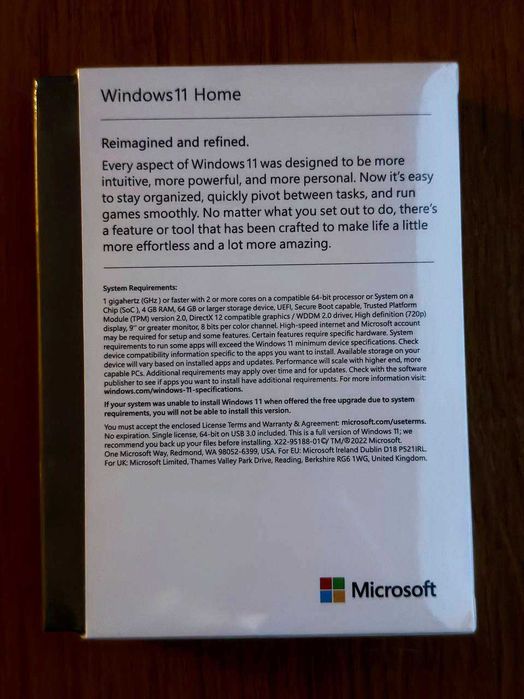 Windows 11 Home Pudełko Licencja NOWA