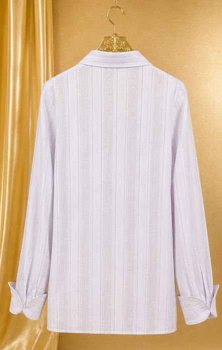 Biała elegancka bluzka WOL-TEX r.XL srebrna nitka , jak nowa. WK