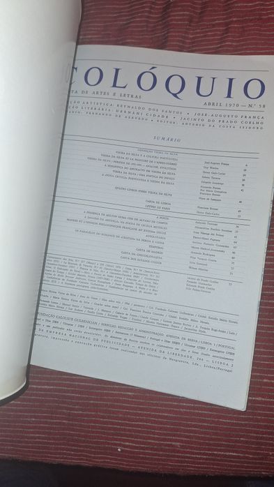 Vieira da Silva pintura revista colóquio 1970