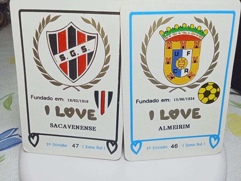 Calendários futebol anos 80/90