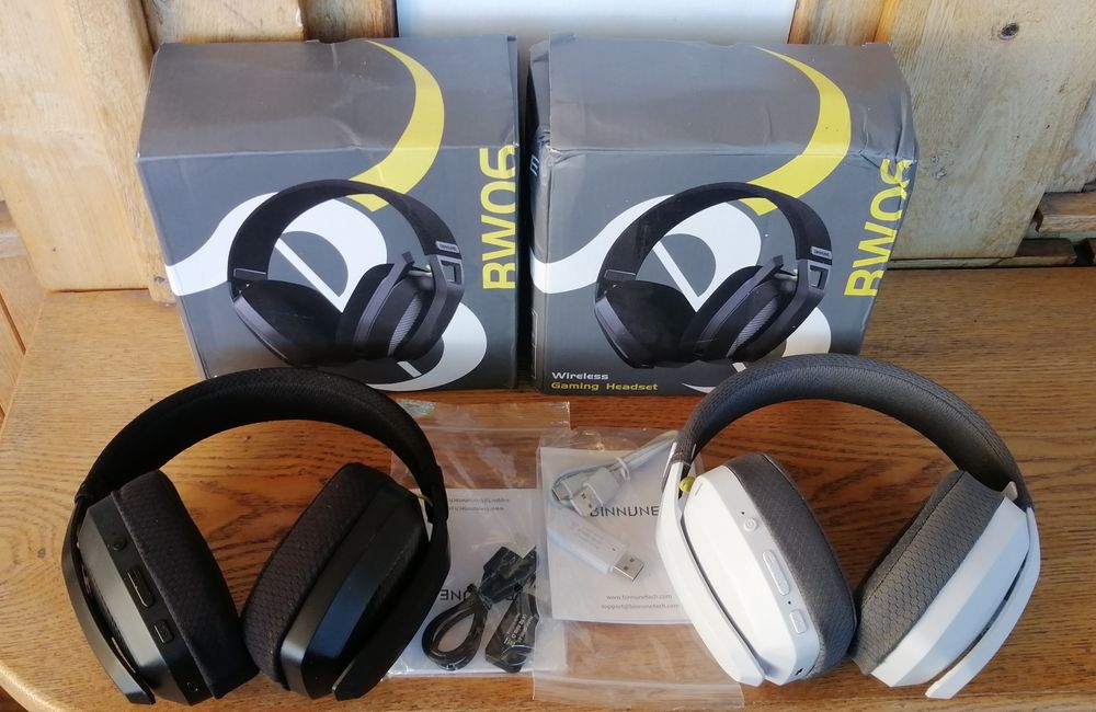 BINNUNE BW06 — бездротова гарнітура 2.4 ГГц + Bluetooth для PS5/PS4/PC