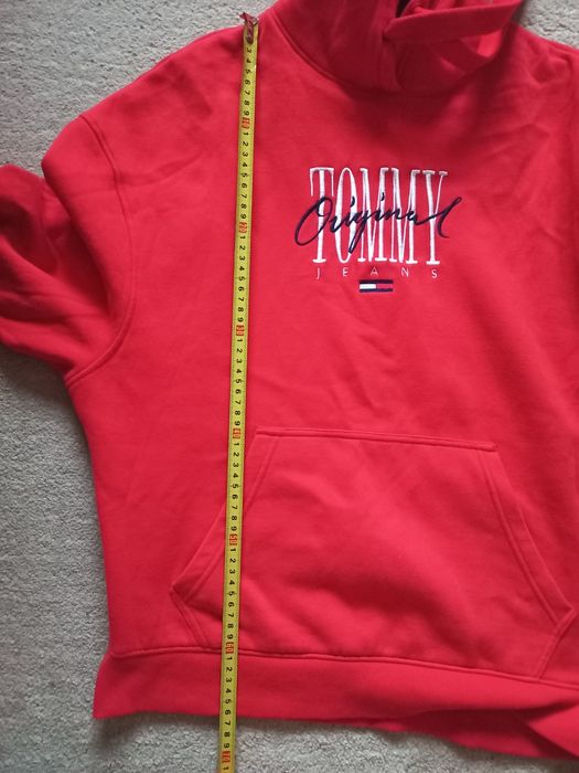 Tommy jeans czerwona s bluza