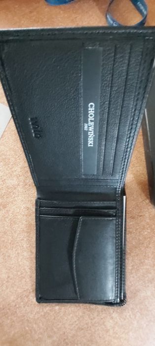 Portfel męski Cholewiński 1982 czarna skóra