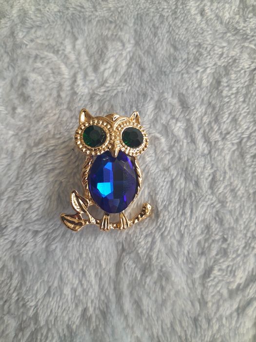 Broszka sowa piękna