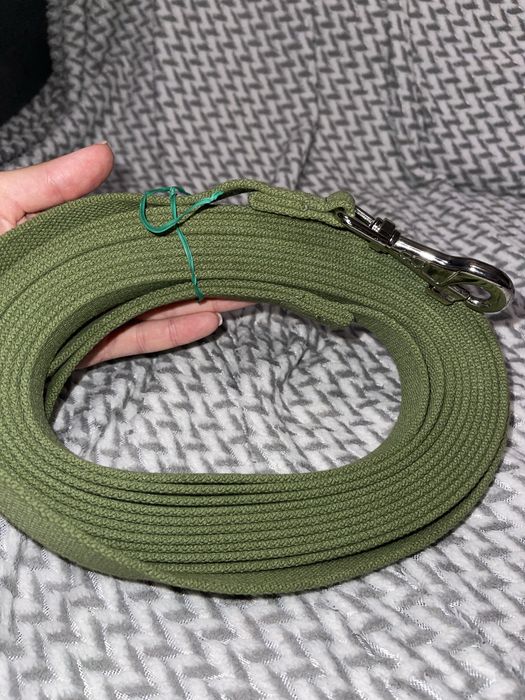 Новий довгий повідок повідець для собак 5 м (ширина 2.5 см), хакі