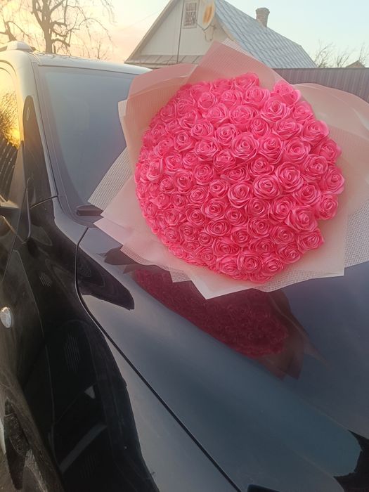 Букет з атласної стрічки