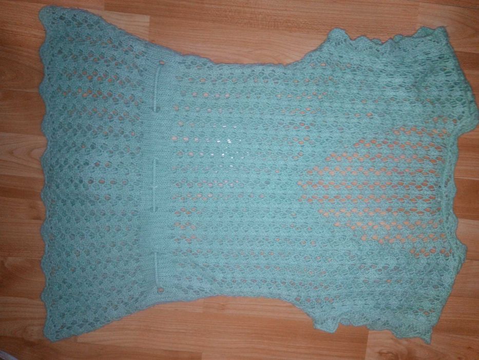 Шерстяна ажурна накидка